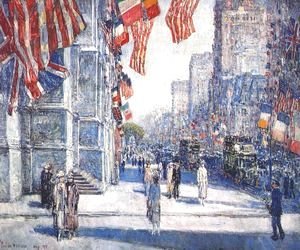 Frederick Childe Hassam - Early morning on the avenue in May