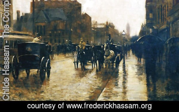 Frederick Childe Hassam - Columbus Avenue Rainy Day