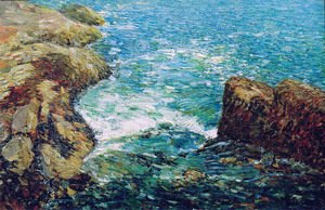 Frederick Childe Hassam - Surf and Rocks