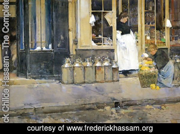Frederick Childe Hassam - Flower Store and Dairy Store