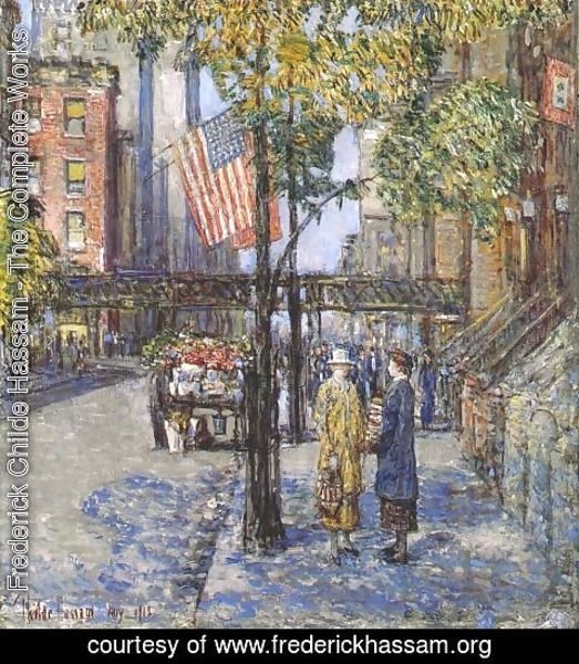 Frederick Childe Hassam - Flags on the friar's club